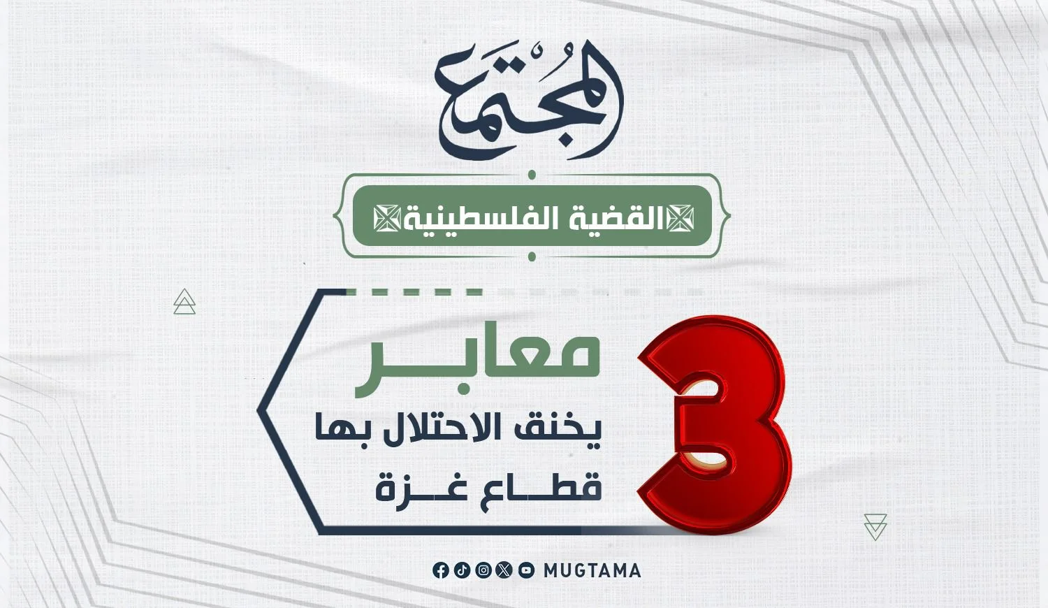 3 معابر يخنق الاحتلال بها قطاع غزة