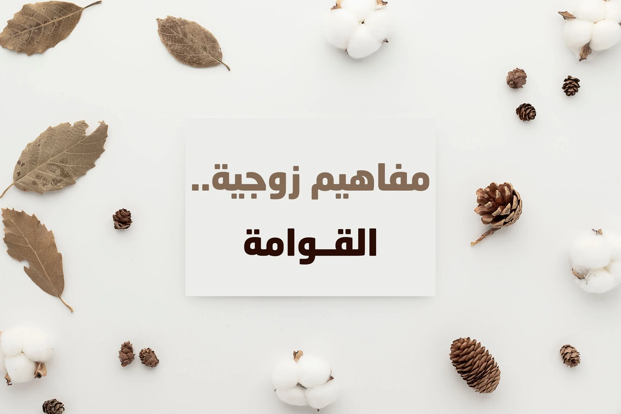مفاهيم زوجية.. القوامة