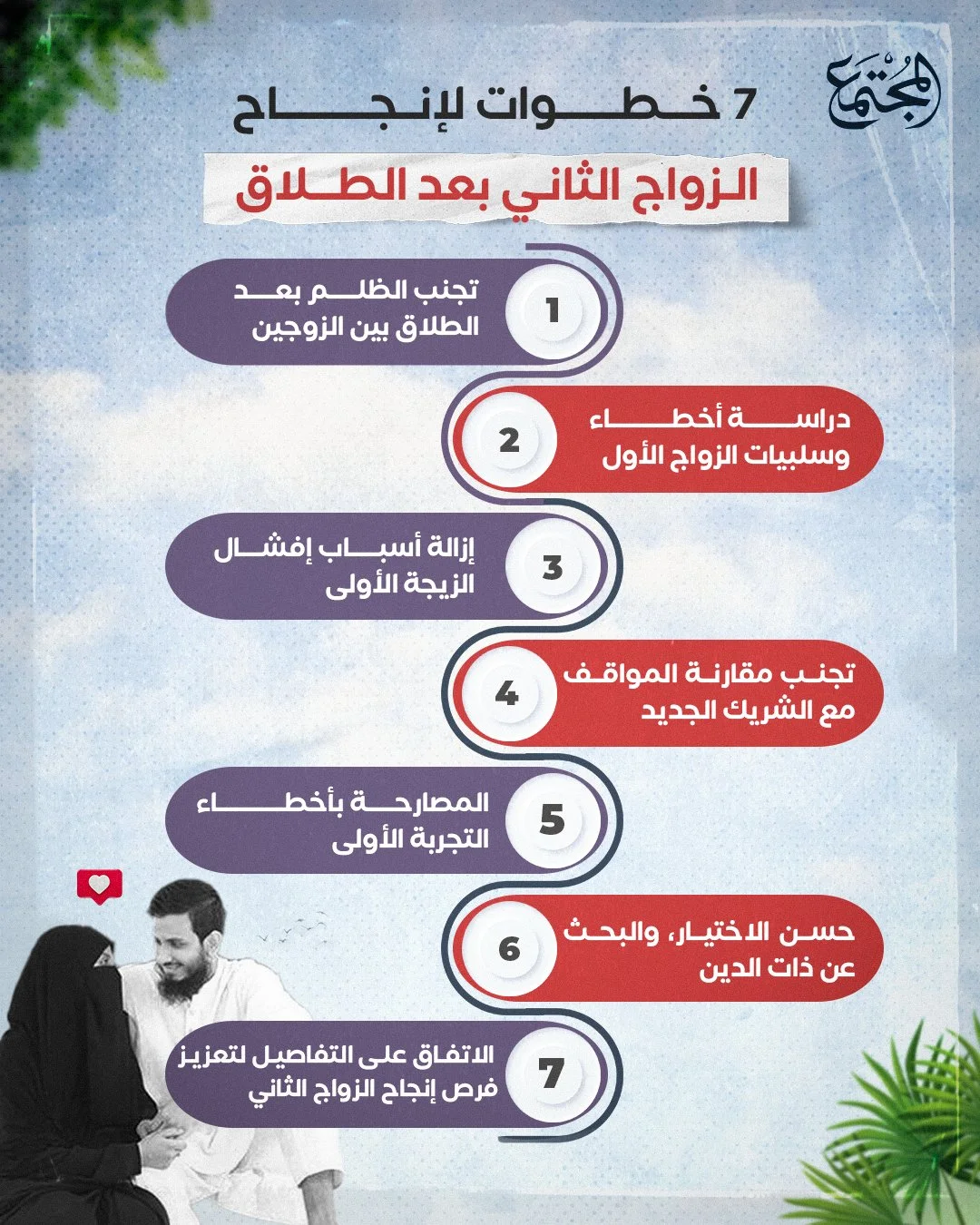 7 خطوات لإنجاح الزواج الثاني بعد الطلاق