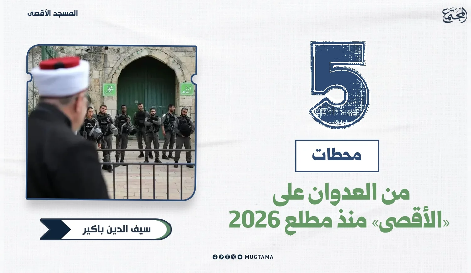 5 محطات من العدوان على «الأقصى» منذ مطلع 2026