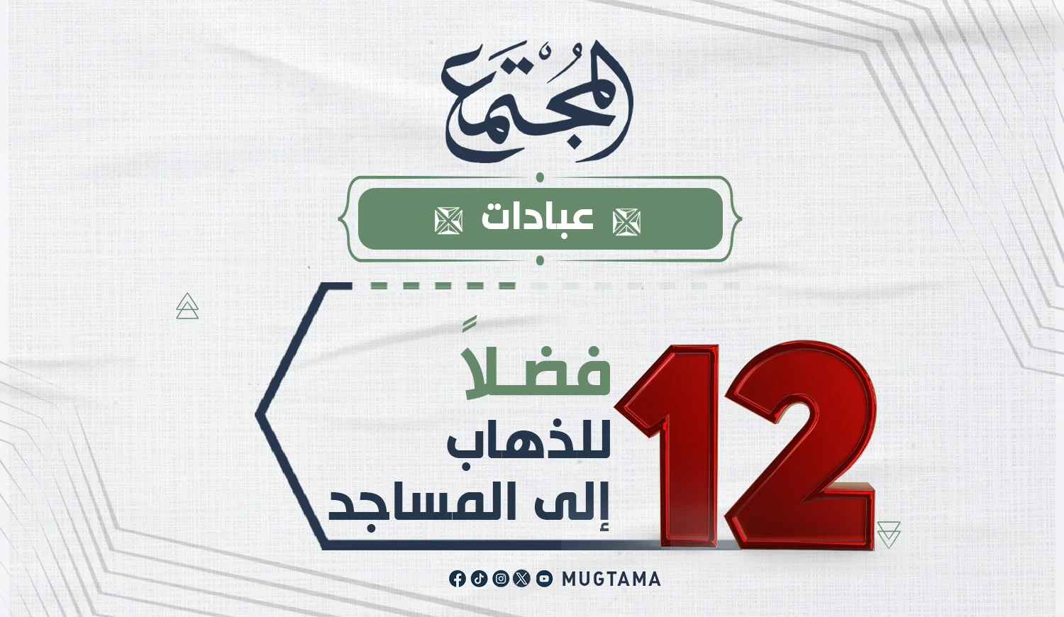 12 فضلاً للذهاب إلى المساجد